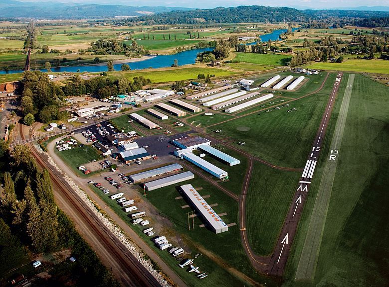 Harvey Field aerial view